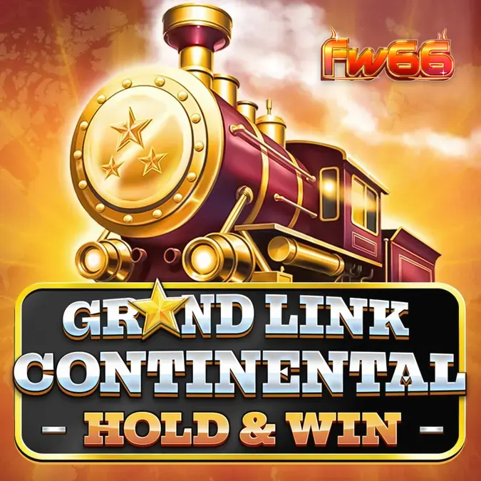 Tampilan visual slot Grand Link Continental: Hold & Win dengan tema kereta api klasik